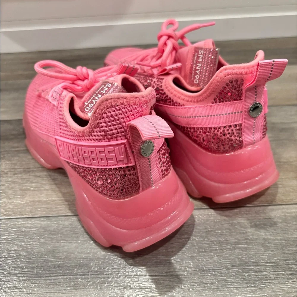 Steve Madden MAXIMA HOT PINK SNEAKERS 8 - Picture 3 of 6